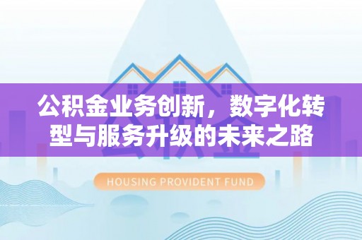 磐石公积金业务创新，数字化转型与服务升级的未来之路